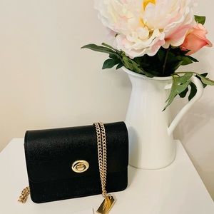 NWOT Coach Bowery Pebbled Black Leather